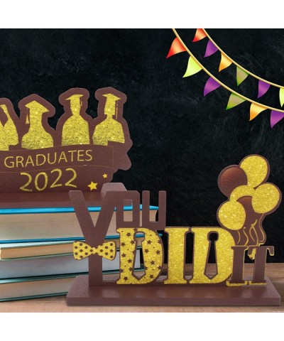 2022 Graduation Party Decorations Wooden Graduation Table Centerpieces Decor Congrats Grad Table Toppers 4Pcs Graduation Part...