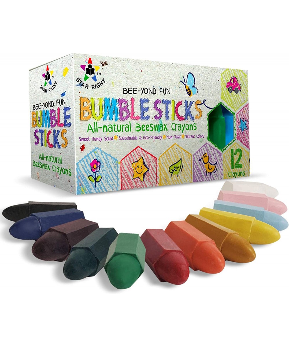 Bumble Sticks 100% Pure Beeswax Crayons Natural Handmade in New Zealand Safe for Toddlers Kids and Children for 1 Year Plus 1...