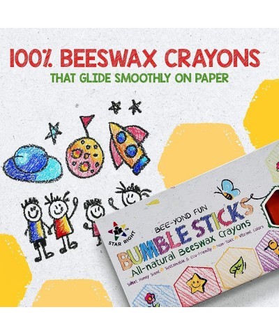 Bumble Sticks 100% Pure Beeswax Crayons Natural Handmade in New Zealand Safe for Toddlers Kids and Children for 1 Year Plus 1...