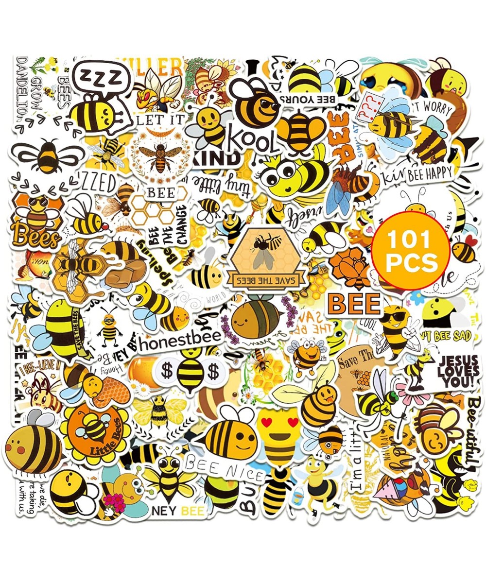 Honey Bee Stickers 101PCS Cute Yellow Cartoon Bumble Bees Animal Decals for Water Bottles Crafts Envelopes Car Scrapbook Wall...