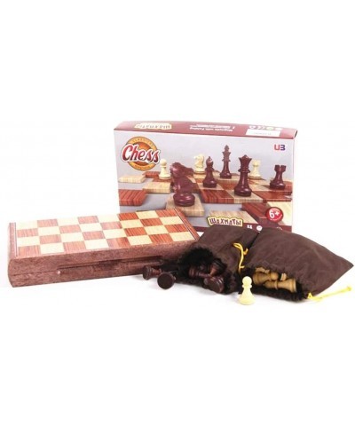 Chess Set Wooden Magnetic Chess 15 Inch Travel Chess Set with Folding Chess Board Travel Board Games Professional Chess Piece...