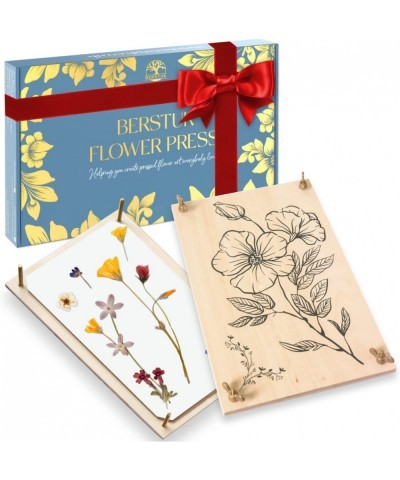 Berstuk® Large Flower Press Kit for Adults • The Flower Preservation Kit Measures 10.8" x 6.9" • Our Plant Press & Leaf Press...