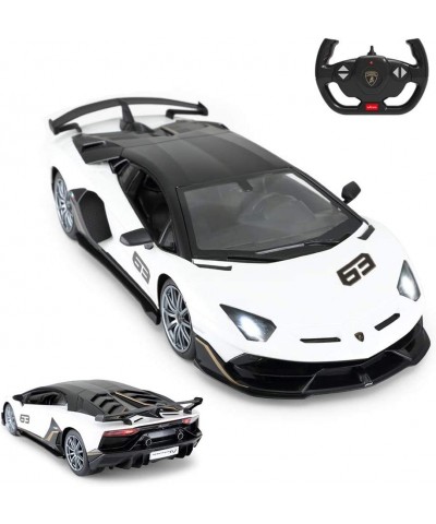 Toy Lamborghini Car 1:14 Lamborghini Aventador SVJ Remote Control Model Car Super RC Sport Racing Car for Kids Boys Gifts 2.4...