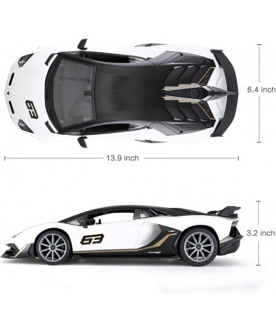 Toy Lamborghini Car 1:14 Lamborghini Aventador SVJ Remote Control Model Car Super RC Sport Racing Car for Kids Boys Gifts 2.4...