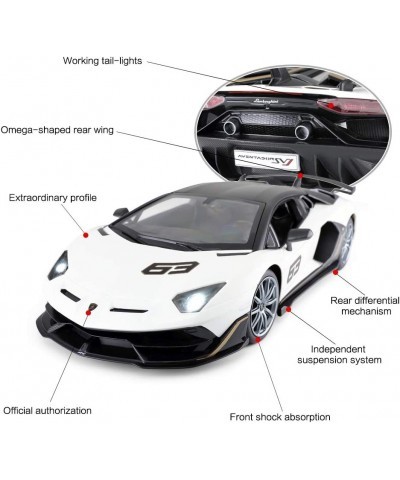 Toy Lamborghini Car 1:14 Lamborghini Aventador SVJ Remote Control Model Car Super RC Sport Racing Car for Kids Boys Gifts 2.4...