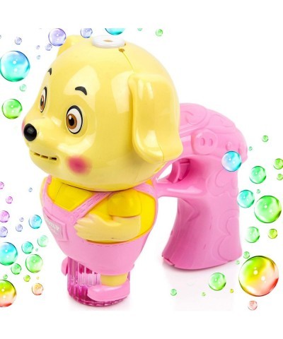 Dog Shaped Bubble Blower for Kids Light Up Bubble Blaster Machine Gun with Refill Solution Music and Lights Effect Bubble Sho...