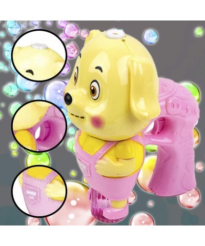 Dog Shaped Bubble Blower for Kids Light Up Bubble Blaster Machine Gun with Refill Solution Music and Lights Effect Bubble Sho...