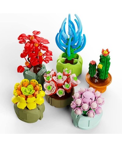 Mini Succulents Surprise Box Toys DIY Simulation Mini Particle Flower Botanical Collection Construction Building Blocks Toy S...