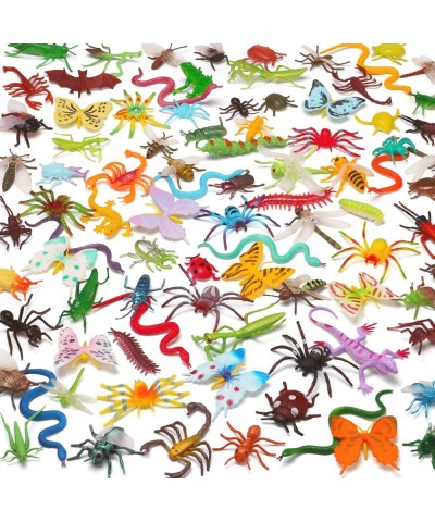 100 Pcs Realistic Mini Bugs Toy Plastic Insects Figurines for Kid Children Toddler Fake Play Bug for Insect Themed Garden Par...