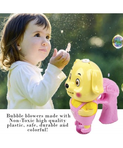 Dog Shaped Bubble Blower for Kids Light Up Bubble Blaster Machine Gun with Refill Solution Music and Lights Effect Bubble Sho...