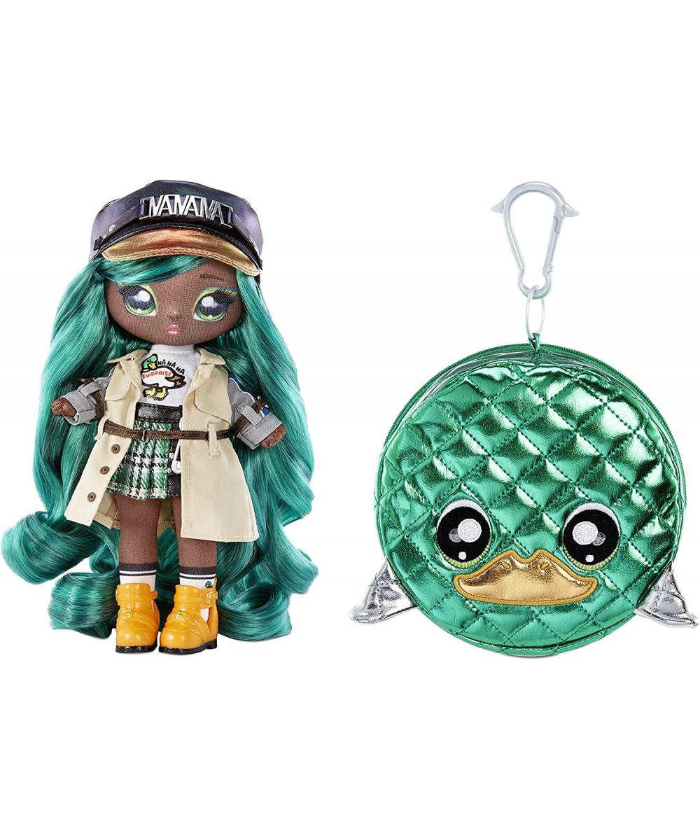 Glam Series 2 Mallory Duckington - Duck-Inspired 7.5" Fashion Doll with Green Hair and Metallic Clip-on Duck Purse 2-in-1 Gif...