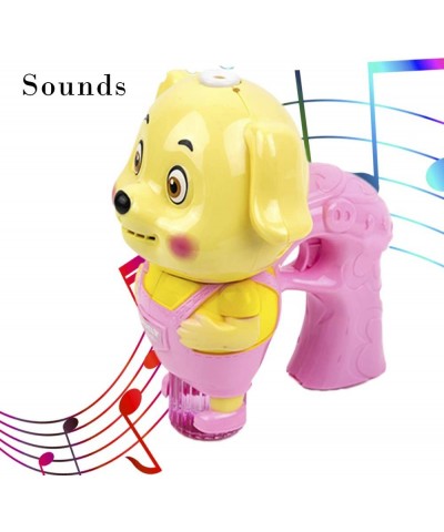 Dog Shaped Bubble Blower for Kids Light Up Bubble Blaster Machine Gun with Refill Solution Music and Lights Effect Bubble Sho...