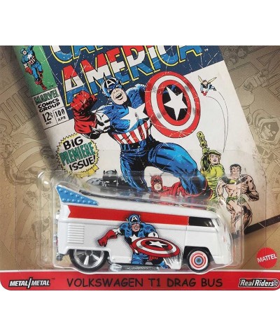 Volkswagen T1 Drag Bus [White] Captain America 1/5 $34.85 Kids' Play Buses