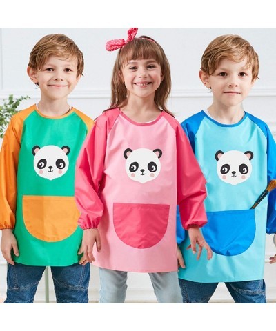 Unisex Boys Girls Waterproof Art Smock Kids Painting Aprons with Pockets Long Sleeve&Sleeveless Age 3-12 Years $20.51 Kids' A...