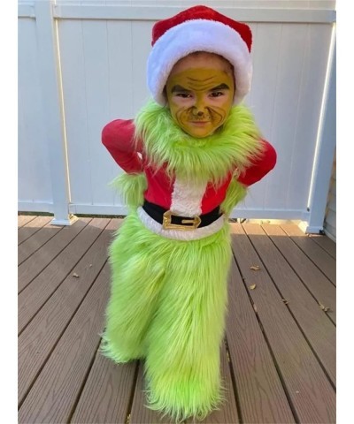 Toddler Baby Boys Girls Christmas Cosplay Costume Outfits Green Furry Monster Party Dress up Outfits for Kids $62.71 Kids' Co...