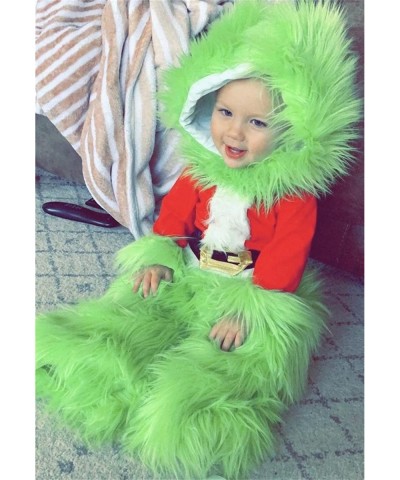 Toddler Baby Boys Girls Christmas Cosplay Costume Outfits Green Furry Monster Party Dress up Outfits for Kids $62.71 Kids' Co...