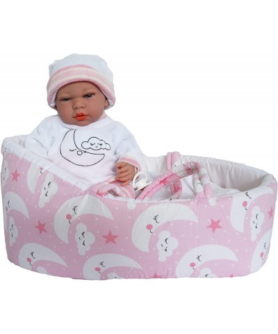 15.2 Inch Baby Doll with Bassinet- Pink $83.99 Dolls