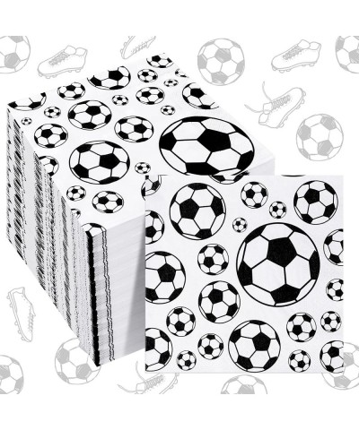 100 Pcs Football Soccer Napkins Disposable Paper Napkins Football Soccer Party Napkins Sports Theme Party Supplies Football S...