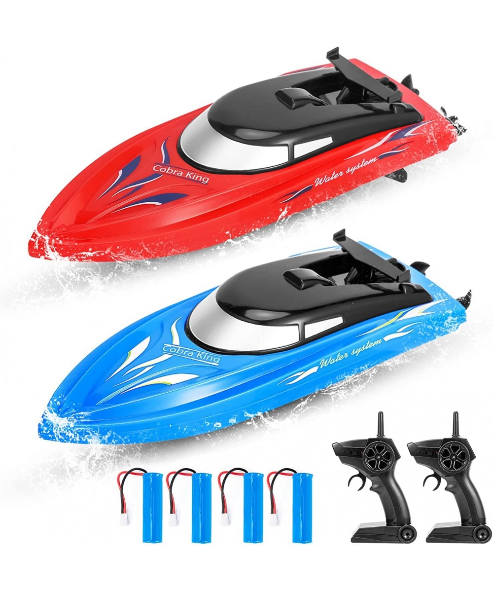 2 Pack RC Boat Remote Control Boats for Pools and Lakes for Kids and Adults 10 kmH 2.4 GHz RC Boat for Boys 4-7 8-12 Years wi...