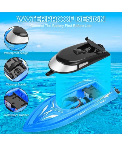 2 Pack RC Boat Remote Control Boats for Pools and Lakes for Kids and Adults 10 kmH 2.4 GHz RC Boat for Boys 4-7 8-12 Years wi...