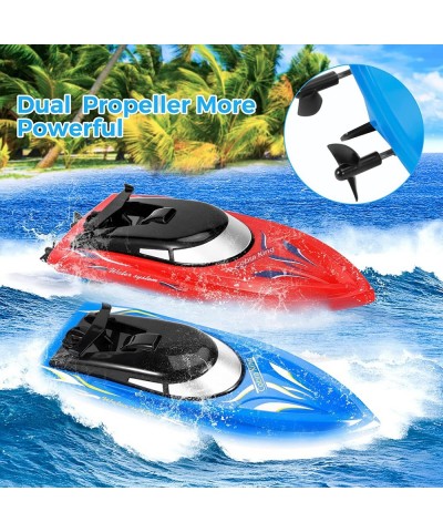 2 Pack RC Boat Remote Control Boats for Pools and Lakes for Kids and Adults 10 kmH 2.4 GHz RC Boat for Boys 4-7 8-12 Years wi...