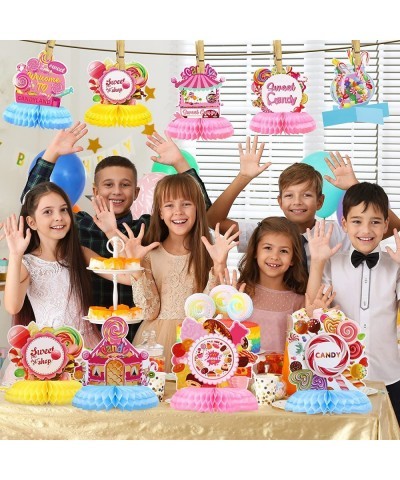 10 Pcs Candy Party Supplies Candyland Table Honeycomb Centerpiece Decorations Colorful Candy Themed Birthday Party Decoration...