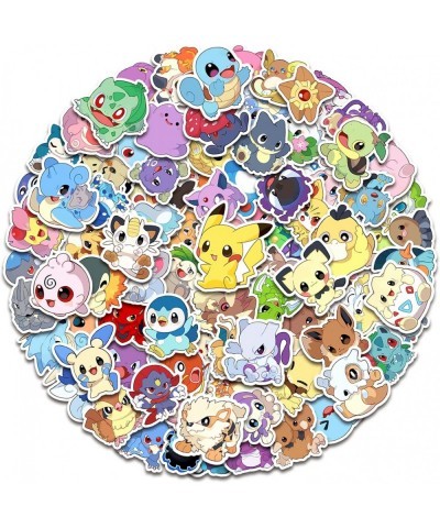 100 Pieces Anime Stickers Kawaii Cartoon Gift for Kids Teen Birthday Party Vinyl Waterproof Stickers for Water Bottle Hydro F...