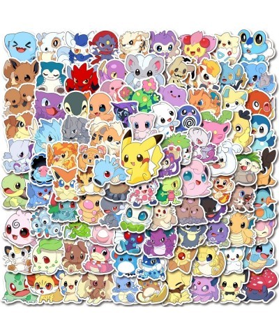 100 Pieces Anime Stickers Kawaii Cartoon Gift for Kids Teen Birthday Party Vinyl Waterproof Stickers for Water Bottle Hydro F...