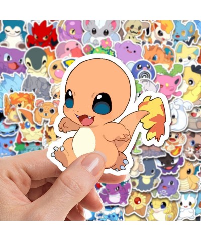 100 Pieces Anime Stickers Kawaii Cartoon Gift for Kids Teen Birthday Party Vinyl Waterproof Stickers for Water Bottle Hydro F...