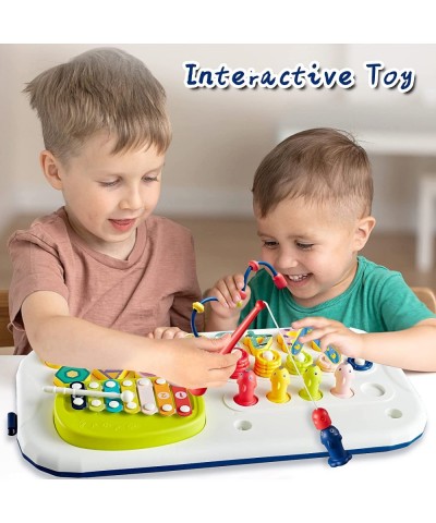 Educational Learning Montessori Toys for Kids 7 in 1 Puzzles Number Shape Sorter Counting Stacker with Number Blocks Xylophon...