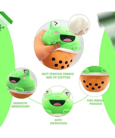 Cute Frog Plush Toy Boba Plushies - 9Inch Kawaii Plushies Boba Frog Pillow - Plush Stuffed Animals Toy for Kids - Soft Bubble...