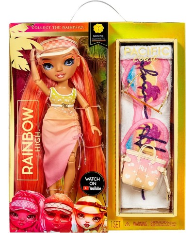 Pacific Coast Simone Summers- Sunrise (Orange) Fashion Doll with 2 Designer Outfits Pool Accessories Playset Interchangeable ...