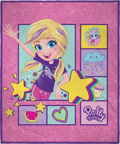 Polly Pocket It's Pocket Time! Super Soft and Cuddly Plush Fleece Throw Blanket 50" x 60" (127cm x152cm) $42.89 Kids' Plush T...