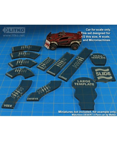 Half Scale Gaslands Miniatures Game Template Set Translucent Bronze (12) $31.73 Game Accessories