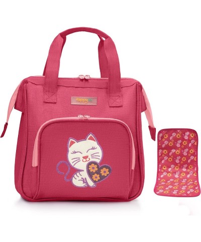 HappyVk- Baby Doll Diaper Bag with Doll Changing Pad- Handbag for Girls- Cat Luminous Embroidery $38.92 Doll Accessories