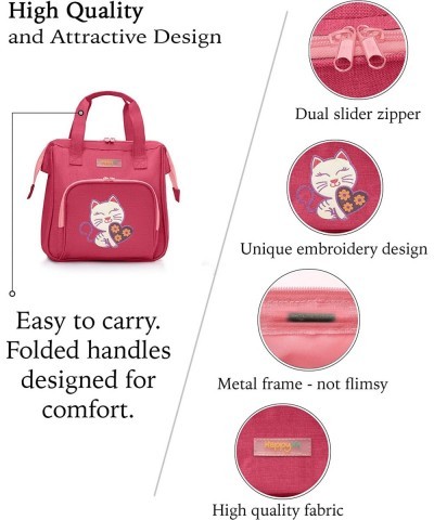 HappyVk- Baby Doll Diaper Bag with Doll Changing Pad- Handbag for Girls- Cat Luminous Embroidery $38.92 Doll Accessories