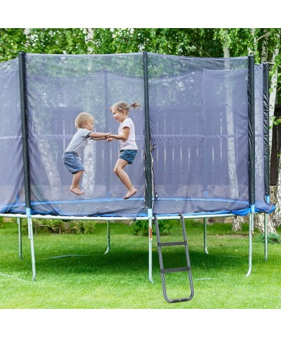 Universal Trampoline Ladder 2-Step Trampoline Ladder with 2 Wide Skid-Proof Steps Trampoline Accessories for Kids Children Po...