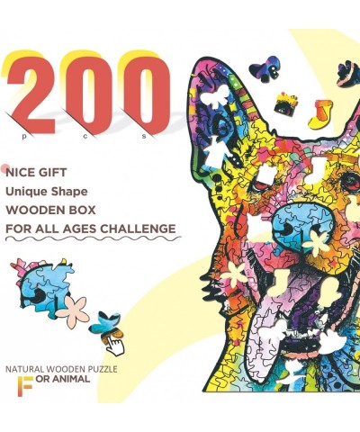 Wooden Jigsaw Puzzle for Adults and Kids 200 pcs 11.8 х 8.3 in with Frame Unique Shape Cutting and Gorgeous Colors Gift for A...