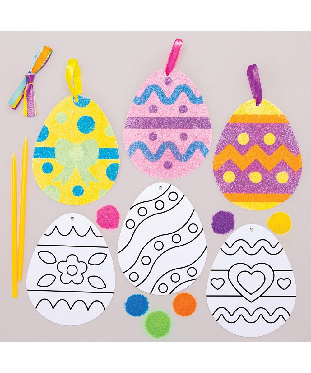 AT421 Easter Egg Sand Art Decorations - Pack of 6 for Children to Decorate and Display Ideal Kids Arts and Crafts Project $18...