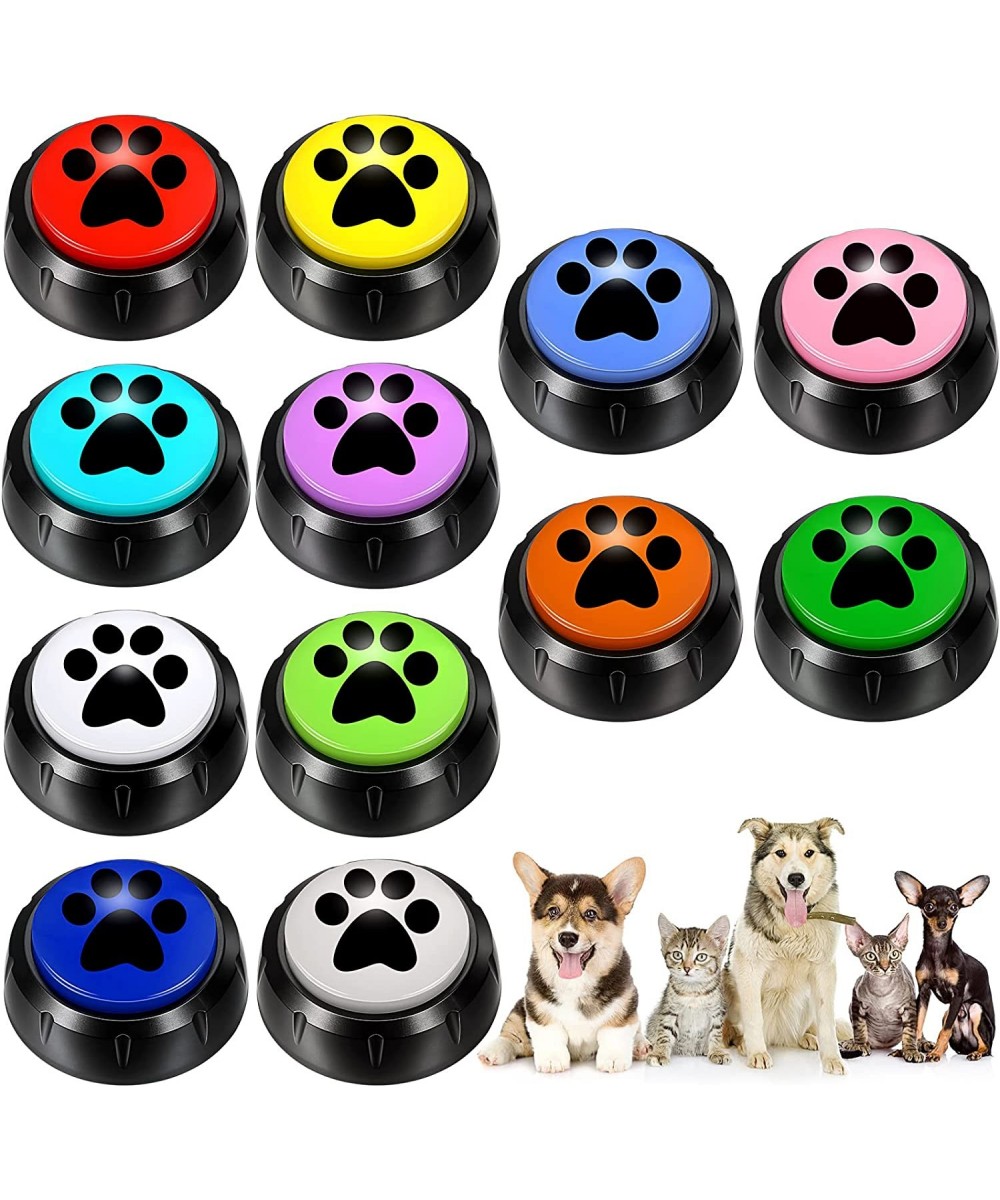 12 Packs Dog Talking Button Set for Communication Recordable Buttons Cat Sound Buttons 30 Seconds Voice Recording Buttons Pet...