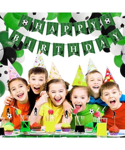 89 Pieces Soccer Birthday Party Decorations Supplies Including Happy Birthday Banner Tablecloth Soccer Balloons Cake Topper a...