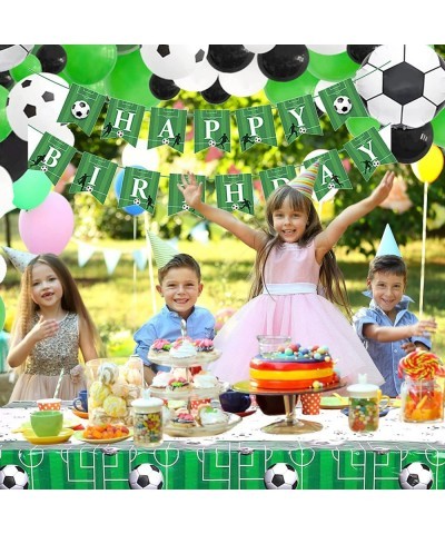 89 Pieces Soccer Birthday Party Decorations Supplies Including Happy Birthday Banner Tablecloth Soccer Balloons Cake Topper a...