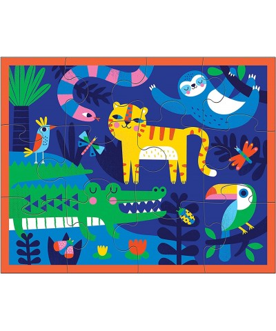 Rainforest 12 Piece Pouch Puzzle Jigsaw Puzzle for Kids with Extra-Thick Pieces 14" x 11" Includes a Reusable Zippered Pouch ...