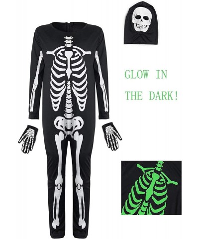 Kids Skeleton Costume Glow in The Dark Halloween Horror Jumpsuit for Boys&Girls $17.99 Kids' Costumes