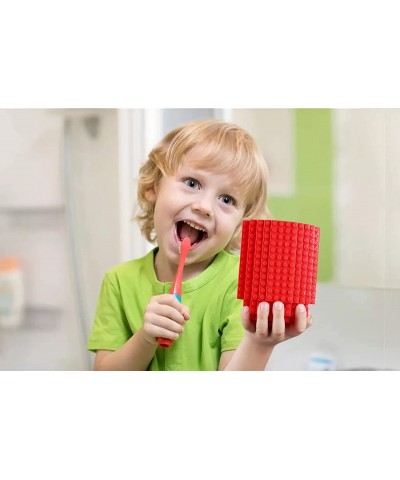 Build-on Brick Coffee Mugs Creative DIY Cup with Building Blocks Randomly Novelty Gifts for Kids Adults Birthday Xmas Red $24...