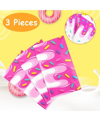 Donut Party Tablecovers 3 Pack Donut Grow up Party Supplies Decoration Tablecloth Dessert Time Party Supplies for Girls Birth...