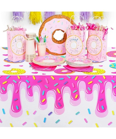 Donut Party Tablecovers 3 Pack Donut Grow up Party Supplies Decoration Tablecloth Dessert Time Party Supplies for Girls Birth...