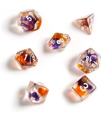 Purple Orange Clear Dice Set $20.41 Game Accessories