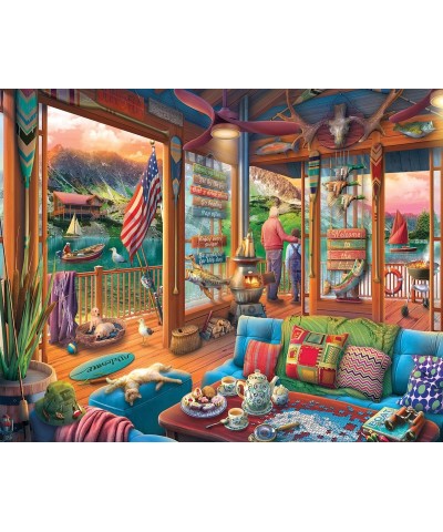 Puzzles Lakeside Cabin 1000 Piece Jigsaw Puzzle $35.17 Jigsaw Puzzles