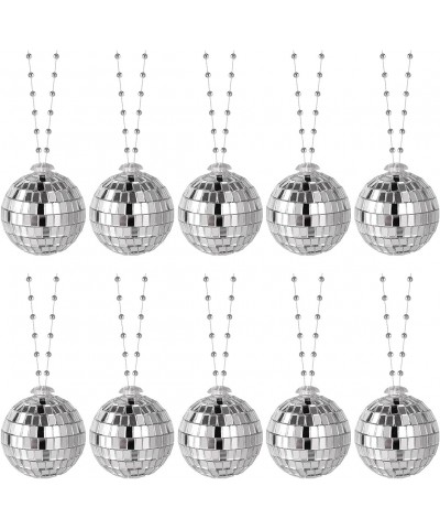 10Pcs Disco Mirror Ball Necklaces for 1970s Disco Accessories 70s Party Favors Theme Supplies Decorations Cosplay Props $20.3...